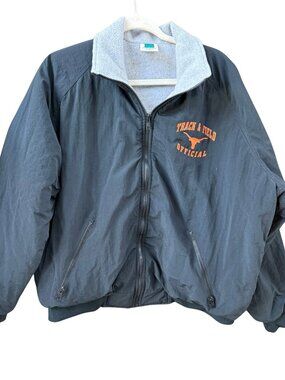 VTG Texas Longhorns Track & Field Official Jacket USA Made Turfer L 80s Supplex